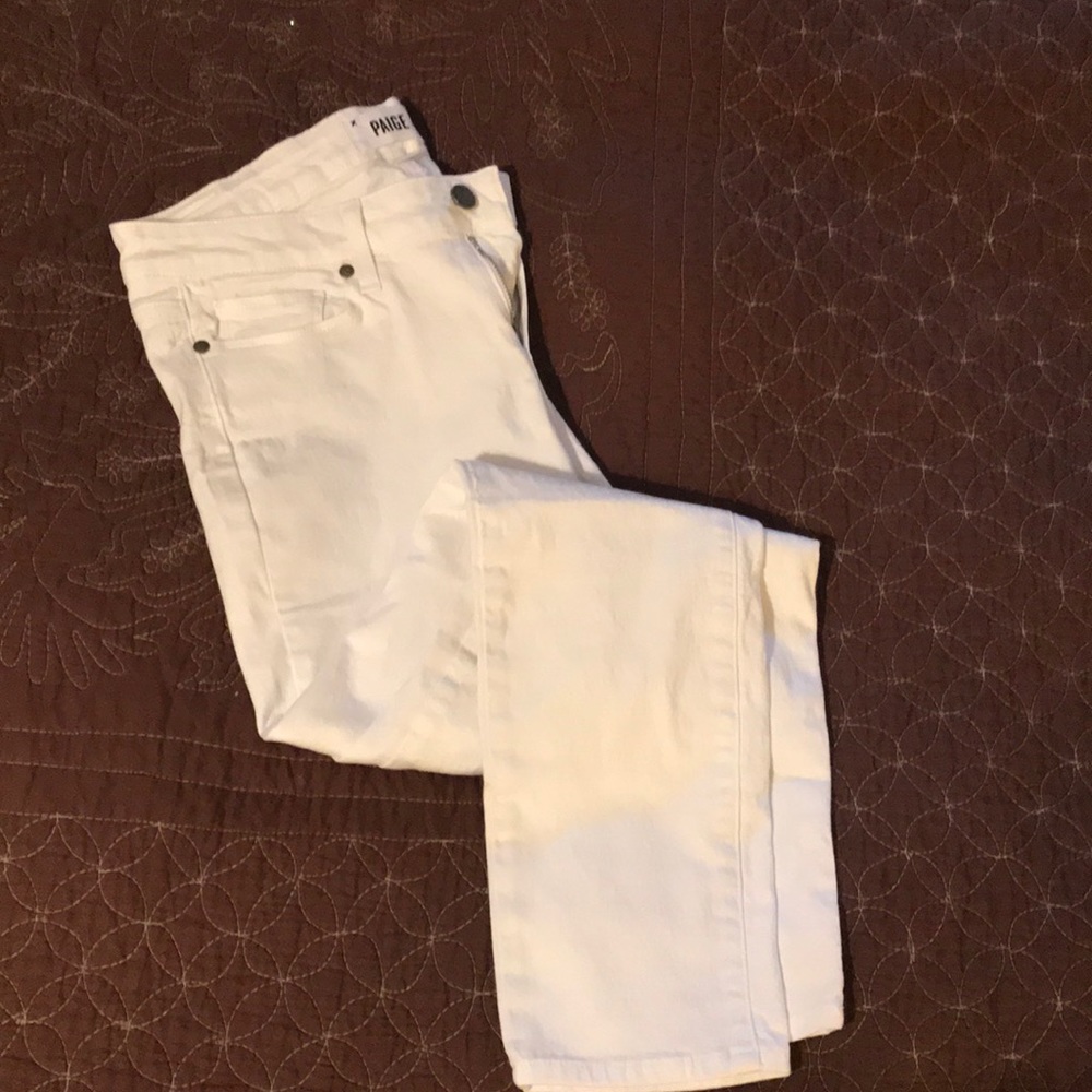 Paige white skinny jeans